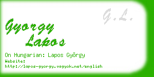 gyorgy lapos business card