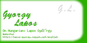 gyorgy lapos business card